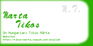 marta tikos business card
